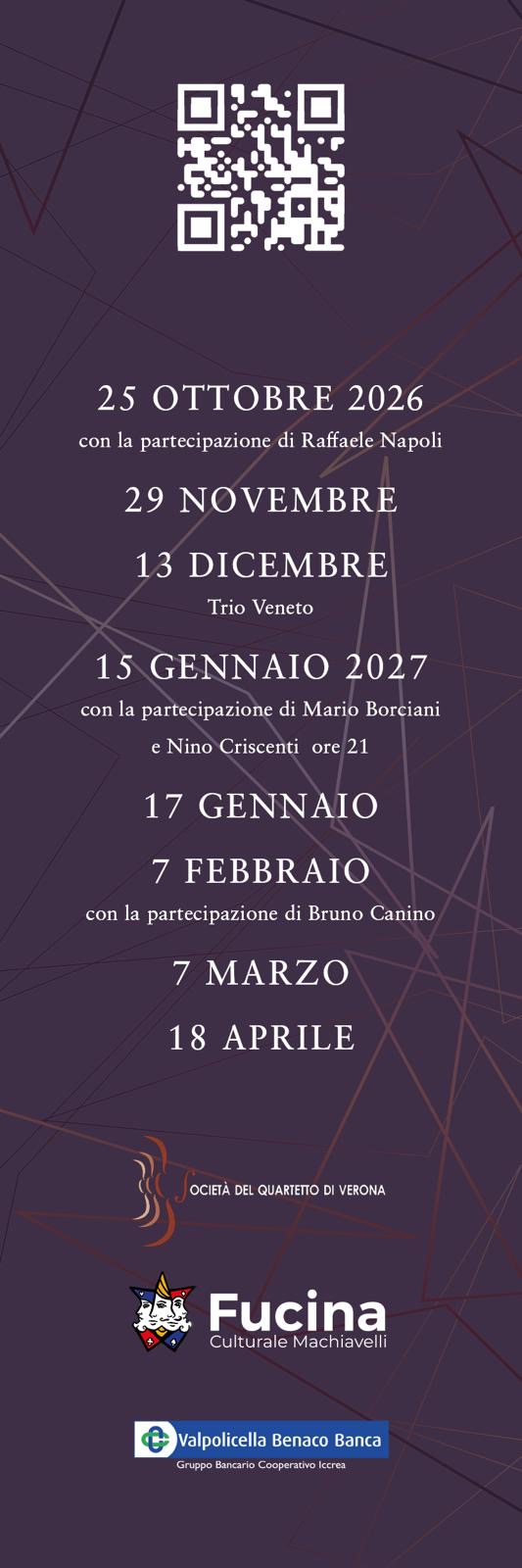 Un'ora di musica 22ª edizione - date stagione 2026/2027